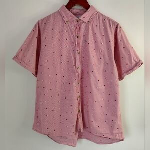 Peau De Loup Button Down Shirt Pink Size 14